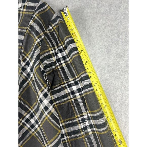 Joan Rivers Blouse Womens 6 Plaid Cottage Core Long Sleeve Peplum Button Casual - Picture 11 of 16